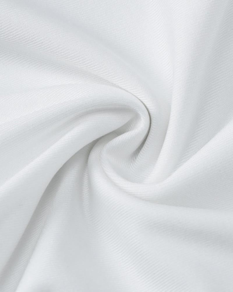 Ribbon Woven Strapless Tube Dress
