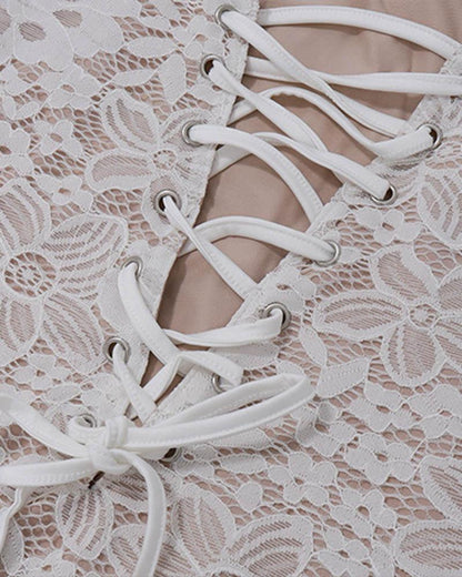 Lace Corset Mini Dress